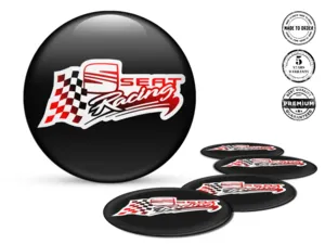 Seat Pegatina de Rueda Logo Diseño de Resina Bombada